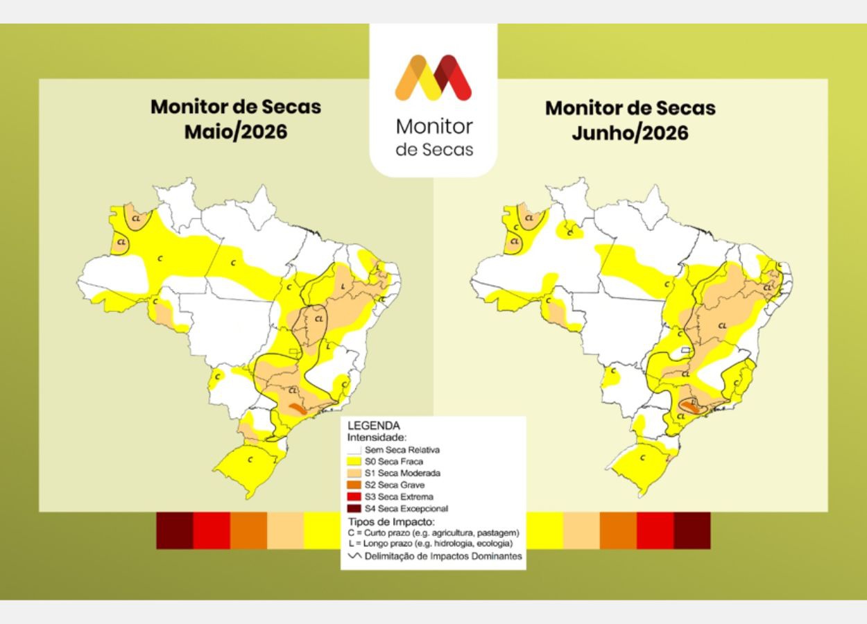 Monitor de Secas mostra redução do fenômeno em parte do País e agravamento em estados nordestinos