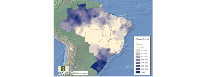 Chuva em junho teve maiores volumes nas regiões Norte e Sul