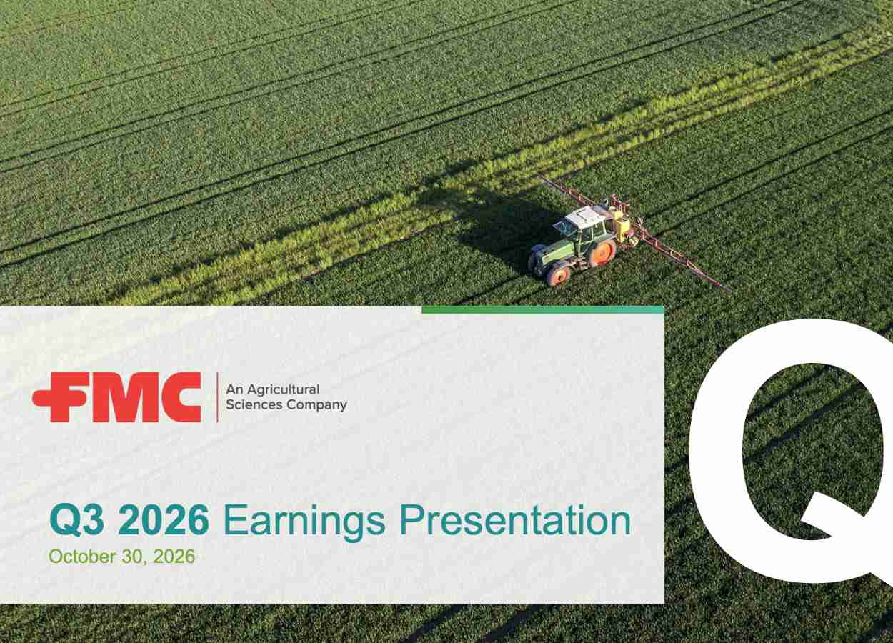 FMC registra prejuízo de US$ 2,07 bilhões no terceiro trimestre