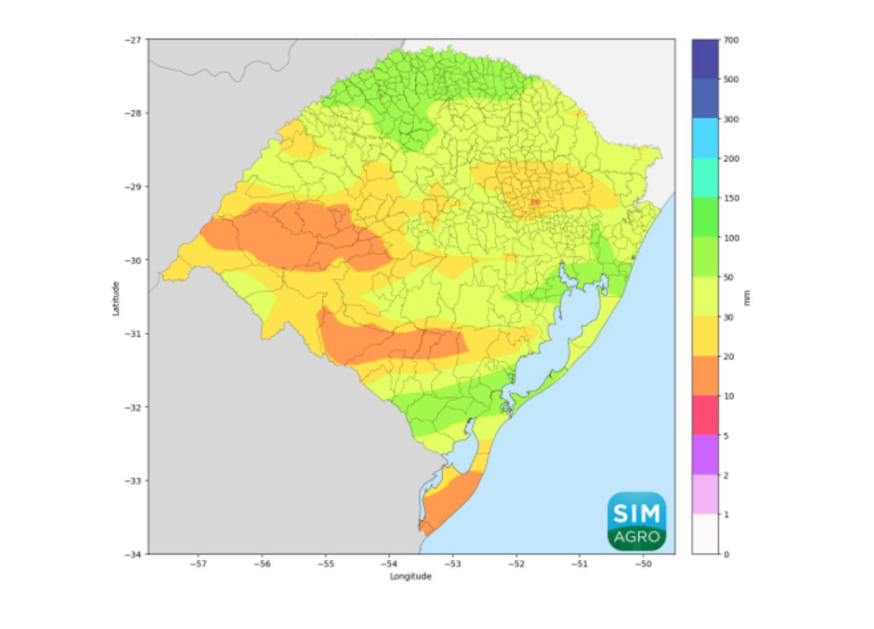 Fim de semana será marcado por chuva no RS