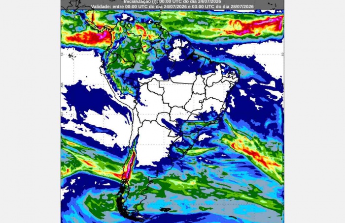 Inmet: previsão do tempo até segunda-feira (27)